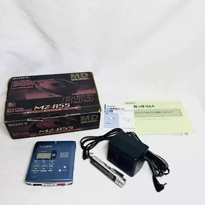 Sony MZ-R55 Blue Minidisc MD Walkman Player Japan • $107.99