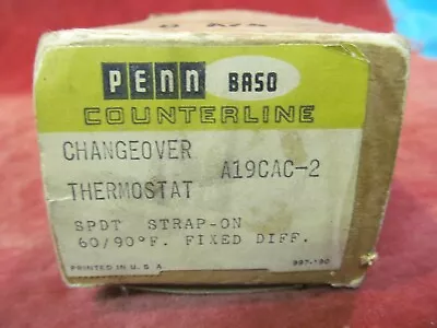 New Penn Baso Counterline Changeover Thermostat A19cac-2 • $9.88