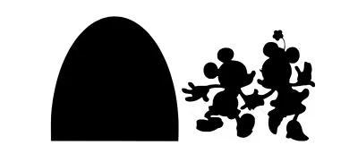 Mickey & Minnie Mousehole Decal For Baseboards • $3.50