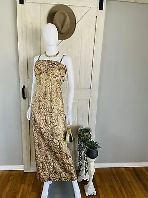 Vintage 60’s Paisley Brocade Evening Gown • $85