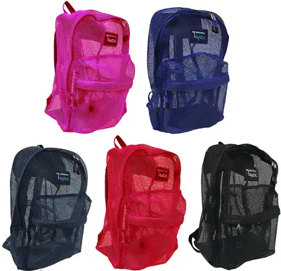  Track  See Through Mesh Backpack/Book Bag/Hike/School Backpack - Free Shipping • $19.99