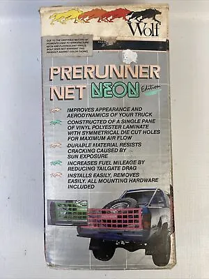 Vintage Wolf Prerunner Tailgate Net Prerunner Pickup Truck Neon Hot Pink NOS • $44.74