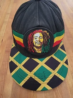 BOB MARLEY Hat Jamaica Reggae Rasta Embroidery Snapback Flat Bill Baseball Cap • $11