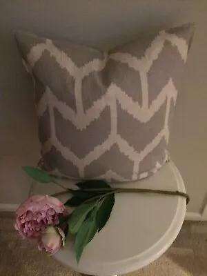 £25 • Buy ANDREW MARTIN FABRIC “TOGO” OXFORD EDGE CUSHION COVER CANVAS COLOUR 17”x17”