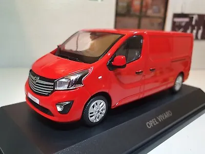 Opel Vauxhall Vivaro 2019 1:43 Red Van Quality Dealer Boxed Diecast Scale Model • £31.50