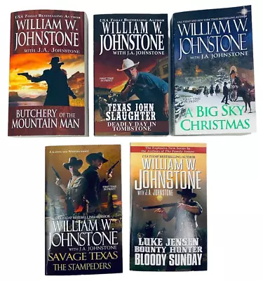 J.A.  William W. Johnstone Lot 5 Western Paperback Books Mountain Man Sky Texas • $22.99