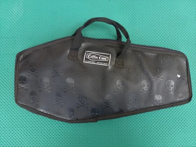 $25 • Buy Rock Band Coffin Case Accessories Music Equipment Bag Black Skull & Red Interior