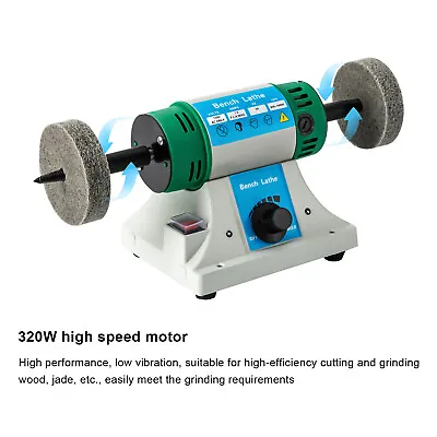 110V Bench Lathe Polishing Machine Buffing Motor Jewelry Polisher Variable Speed • $63