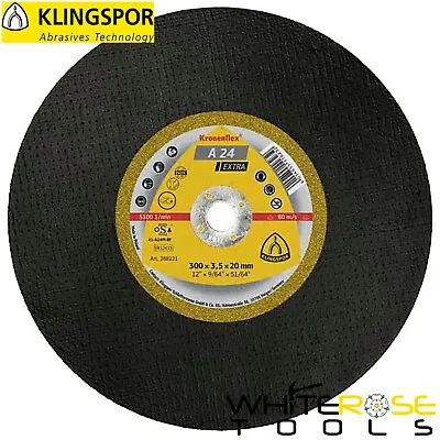 Klingspor Metal Cutting Disc Cut Off Wheel A24 Extra 300mm 20mm Bore Stihl Saw • £33.99