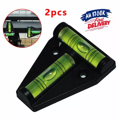 2x Spirit Level Caravan RV Bubble Leveler Camper Car Trailer T-type Boat Black • $5.90