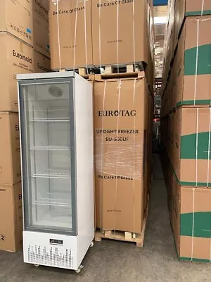 EUROTAG 500LT COMMERCIAL UPRIGHT DISPLAY FREEZER BRAND NEW 1 Year W.Super Cheap • $1950