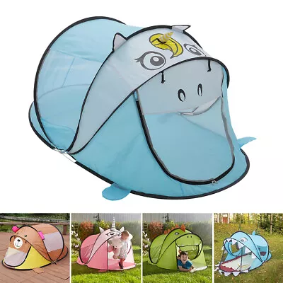 Portable Cartoon Pop Up Play Tent Kid Baby Indoor Outdoor Playhouse Mosquito Net • £12.95