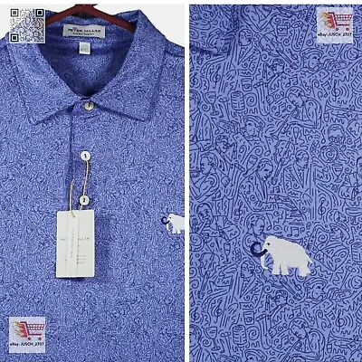 PETER MILLAR Golf Polo Jazz Sax Ragtime ⛳️ M MEDIUM ⛳️ Purple Mammoth Dunes • $94.99