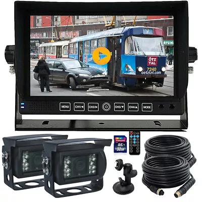 Wired Rear View Backup Camera System 7  DVR Monitor For Tractor Motorhome Truck • $169.69