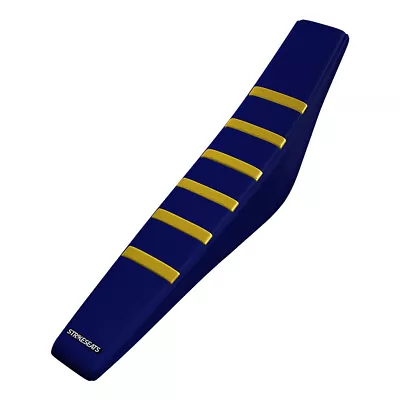 £54.99 • Buy Husqvarna TC 50 2017 2018 2019 2020 Gripper Ribbed Seat Cover Blue Yellow Ribs