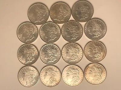 Lot Of 15 Morgan Silver Dollars All Different Dates AU+ BU Lot Coins • $885