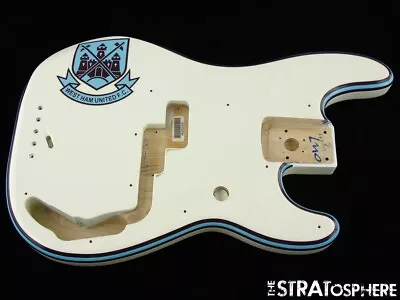 2023 Fender Steve Harris Precision P Bass BODY Pinstripe Olympic White! • $150