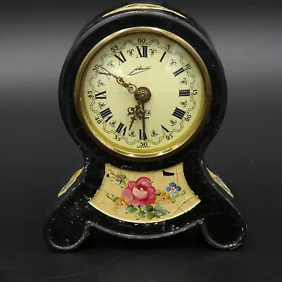 $42 • Buy Vintage Schmid German Fabrik SSS Desk Wind Up Clock Music Alarm D.B. Rangem
