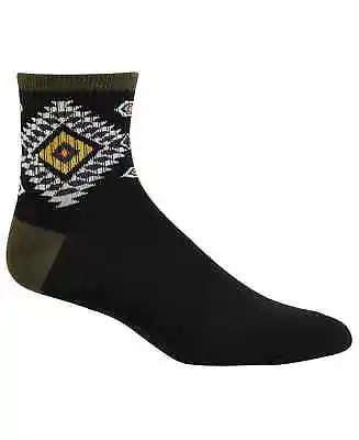 Sun + Stone Men's 1-Pair Half Calf Quarter Socks Black Diamond Shoe Size 7-12 • $2.99