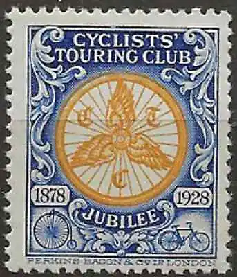 £6.95 • Buy Cycling, Rare Cinderella Stamp, Cyclists' Touring Club Jubilee 1878-1928
