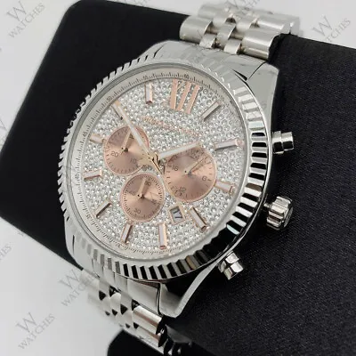 Michael Kors MK8515 Crystal Pave Dial Stainless Steel Fashion Women's Watch • $96.70