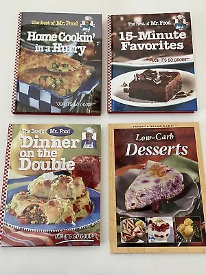 The Best Of Mr. Food Cookbook & Low Carb Dessert Book  Lot Of 4 • $11.70