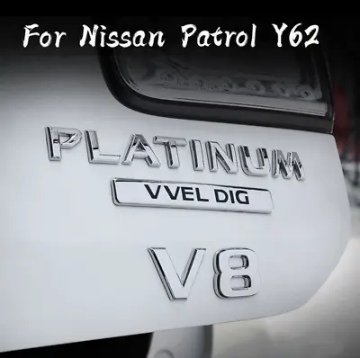 Nissan Patrol Platinum VVEL DIG Decal Emblem ABS 5.6L Y62 • $64.99