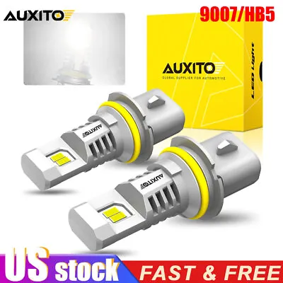 AUXITO 9007 HB5 LED Headlight Super Bright Bulbs Kit HIGH/LOW Beam 6500K White • $37.04