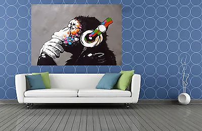 A0 Size Poster Art Painting  Original Street Print DJ Monkey Chimp   • $42.09