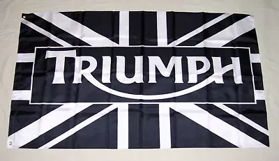 Triumph Motorcycle 3'x5' Flag Banner British Motorcycle Man Cave Fast Shipping • $14.94