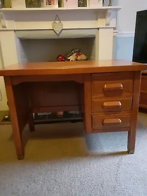 Vintage Mid Century Oak Desk Lycoming • £60