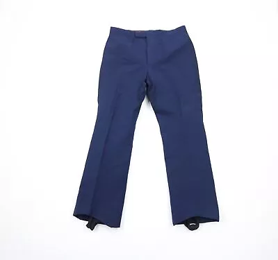 Vtg 70s Streetwear Mens 32x29 Wool Knit Flared Wide Leg Stirrup Ski Pants USA • $62.95
