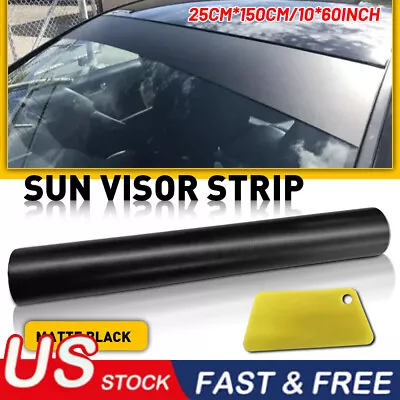 Sun Strip Visor Premium Vinyl Decal 60 X10  Windshield Banner Cast Vinyl Film • $10.99