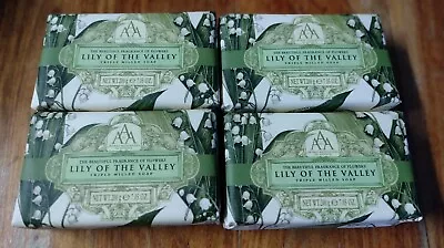 X 4 Aaa Luxury Soap 200g Bars. Lily Of The Valley. New. • £12.95