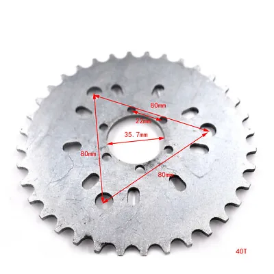 40 Tooth Sprocket Fits 2 Stroke 415 Chain 49cc 50cc 60cc 80cc Motorized Bicycle • $17.99