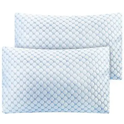 Cooling Memory Foam Pillow Heat And Moisture Reducing Ice Silk And Gel Infused • $32.41