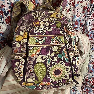 Vera Bradley Iconic Campus Backpack Plum Crazy Retired • $25.10