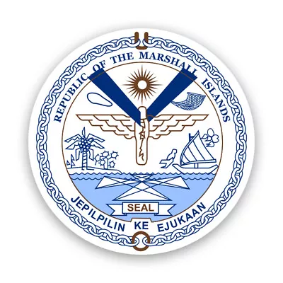 Marshallese Seal Sticker Decal - Weatherproof - Marshall Islands Flag Mhl Coa • $4.99