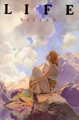1926 Easter Holiday Parrish Cover Mountain Top Dreaming Art Cover Poster 318505 • $21.95