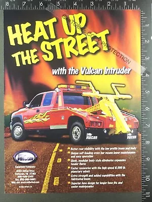 2001 ADVERTISEMENT For Vulcan Intruder Chevrolet 3500 Tow Truck Wrecker • $14