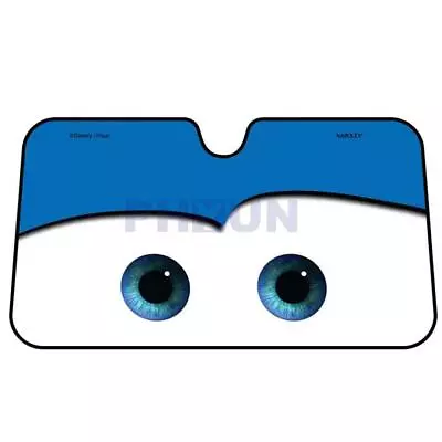 Blue Cartoon Big Eye Style Car Windscreen Cover Sun Visor Shade Anti-UV 130×70CM • $31.22