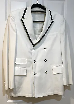 Vintage After Six Nite Magic Mens Tuxedo Suit Jacket White Size 40S • $51.99