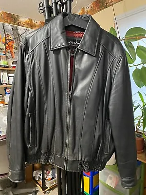 Wilsons Black Leather Men's Jacket With Removable 3M Thinsulate Liner; Size M. • $30.49