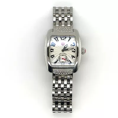 Michele Deco Mini Urban Silver Dial Quartz Diamond Watch • $550