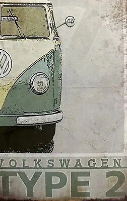 Volkswagen Type 2 Van Rustic Metal Sign 9x12 • $12.90