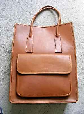 Large Tan Leather Tote Handbag - Craftsman Made In Australia • £45.50