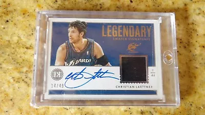 2017-18 Panini Basketball Christian Laettner Legendary Auto Jersey Card 14/49 • $29.99