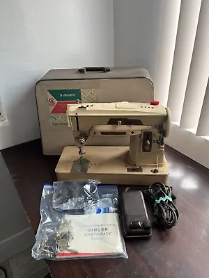 Singer 403 Special Slantomatic Sewing Machine W Case/Manual/extras/parts • $128