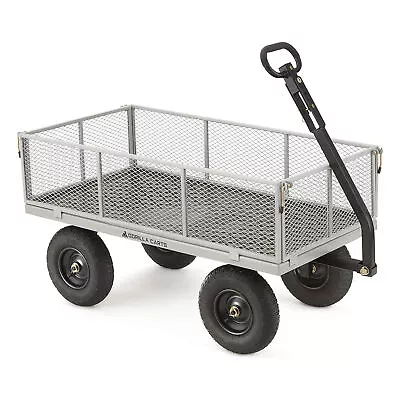 Gorilla Cart 1000 Pound Capacity Heavy Duty Steel Mesh Utility Wagon Cart Gray • $174.89