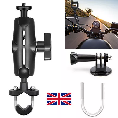 Motorcycle Bike Aluminum Camera Bracket Handlebar Mount Holder Clamp For Gopro S • £7.86